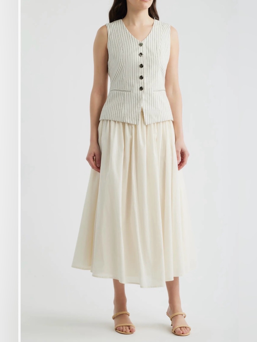 Stripe Vest Top Twofer Dress ZOE AND CLAIRE
